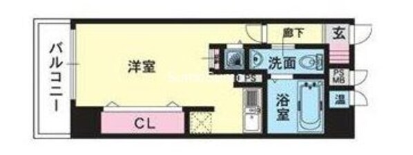 長堀橋駅 徒歩1分 4階の物件間取画像